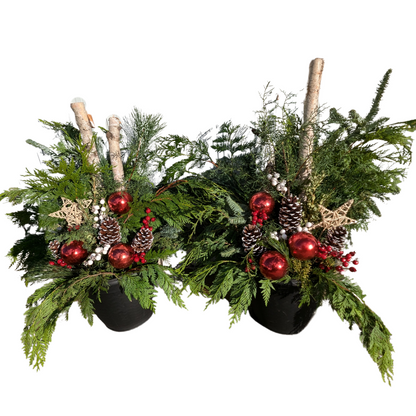 Custom Holiday Wreaths; Elf Gnomes and Garland